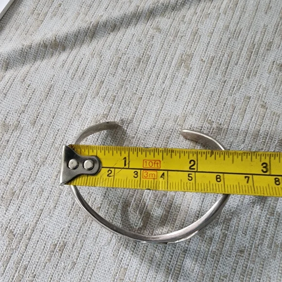 Sterling Silver Taxco Mexico SigneD JAB Openwork Cuff Bracelet Fine Jewe… - Picture 6 of 9